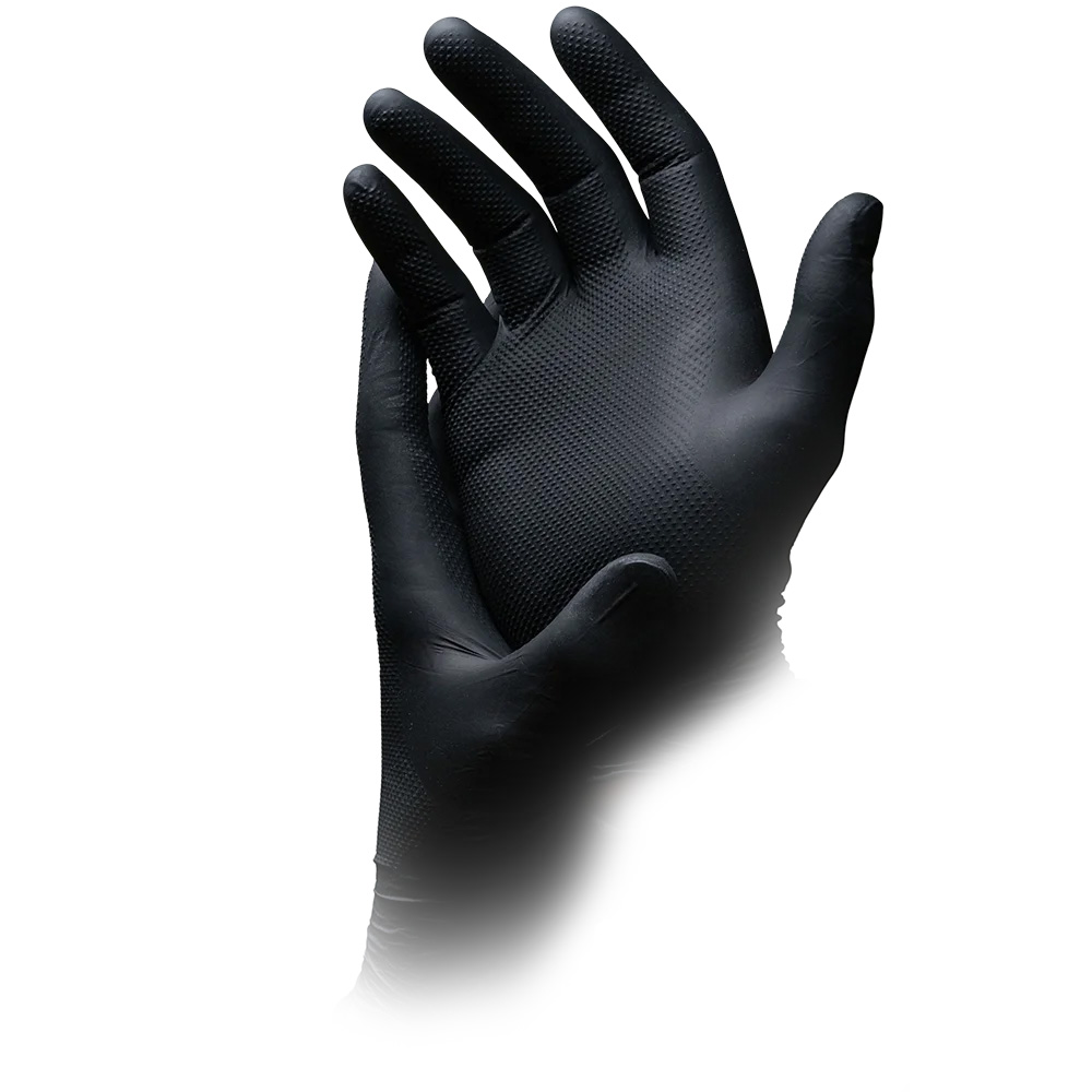 High Grip Einmalhandschuh aus Nitril, Größe XXL, schwarz, SolidSafety High Grip Einmalhandschuh aus Nitril, Größe XXL, schwarz, SolidSafety