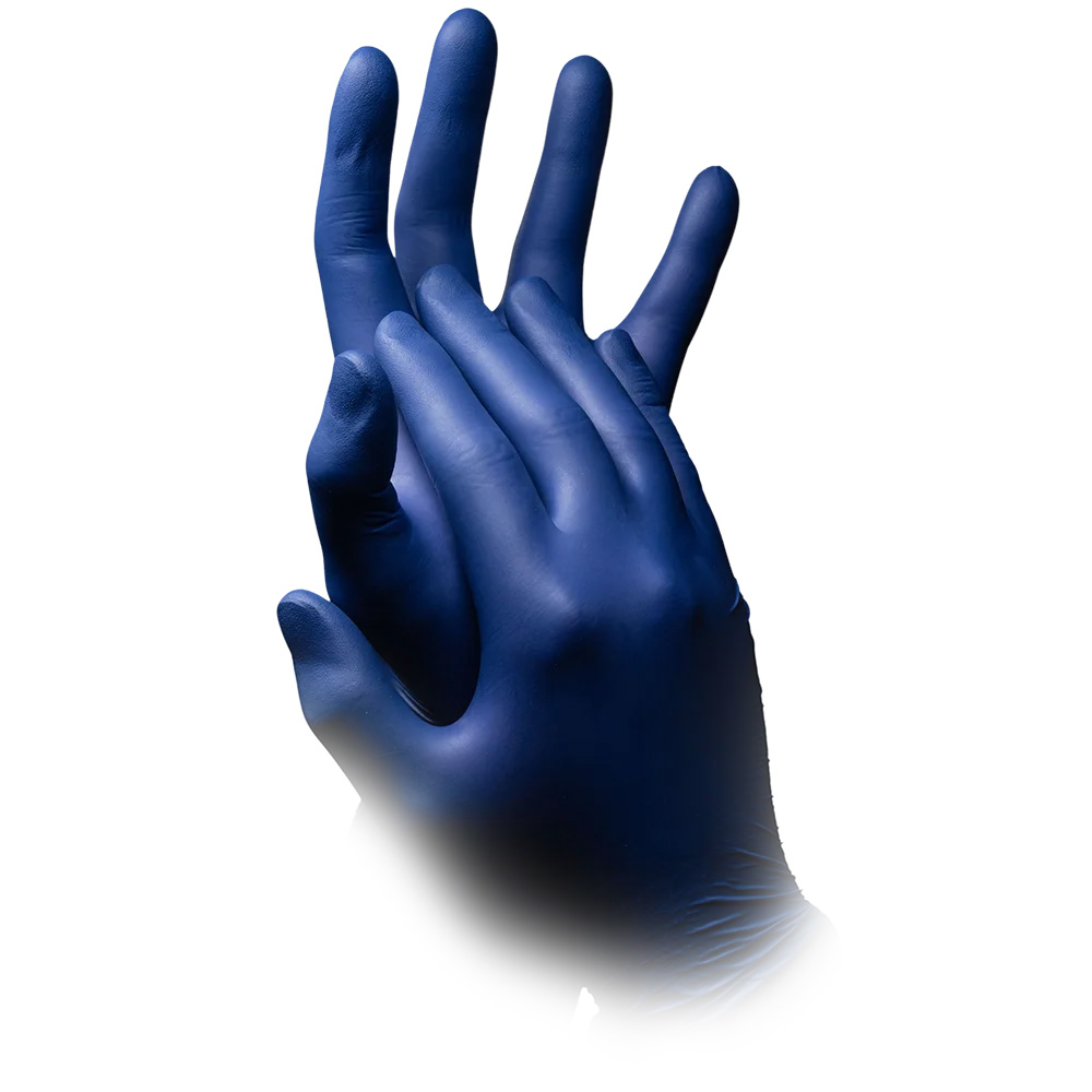 Nitrilhandschuhe, metallblau, blau, Größe L, puderfrei, Epiderm Protect by Med-Comfort Nitrilhandschuhe, metallblau, blau, Größe L, puderfrei, Epiderm Protect by Med-Comfort