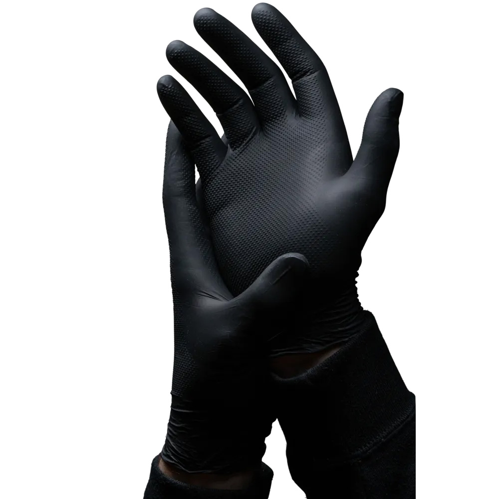 High Grip Einmalhandschuh aus Nitril, Größe XXL, schwarz, SolidSafety High Grip Einmalhandschuh aus Nitril, Größe XXL, schwarz, SolidSafety