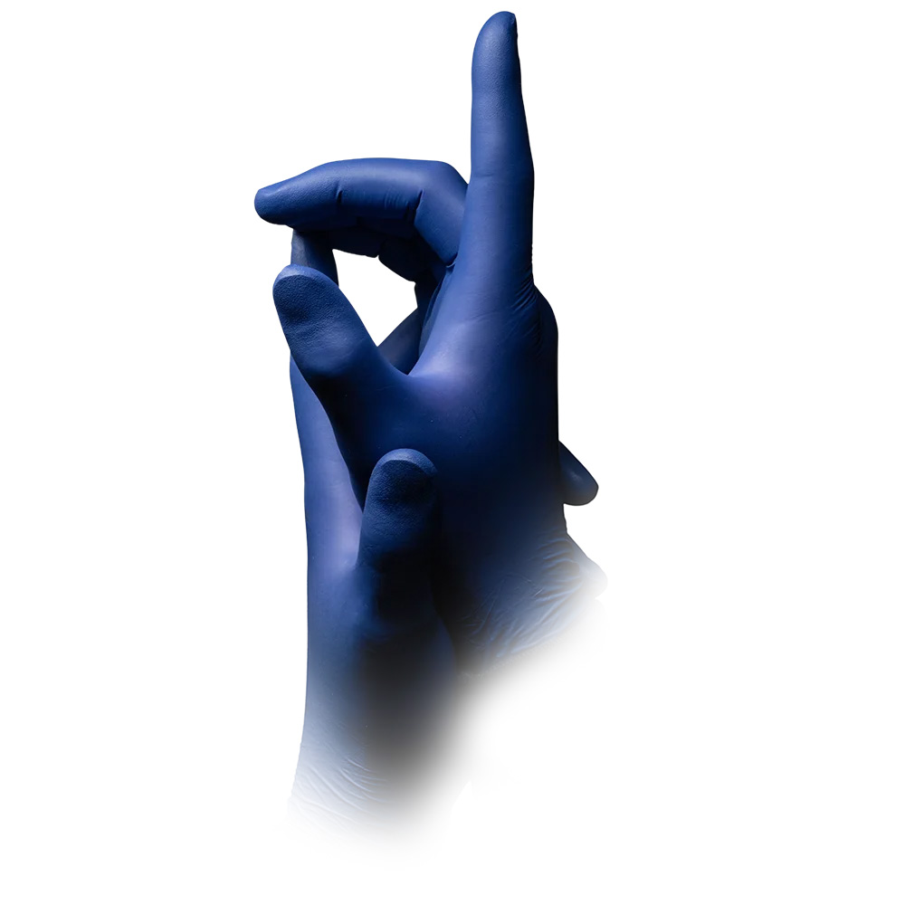 Nitrilhandschuhe, metallblau, blau, Größe L, puderfrei, Epiderm Protect by Med-Comfort Nitrilhandschuhe, metallblau, blau, Größe L, puderfrei, Epiderm Protect by Med-Comfort