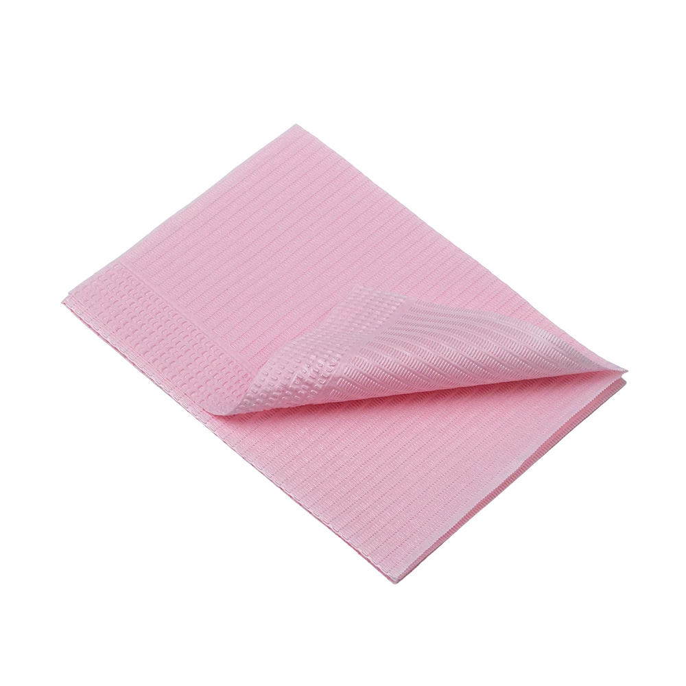 Dental Einweg Patientenservietten, 33 x 45 cm, Farbe rosa Dental Einweg Patientenservietten, 33 x 45 cm, Farbe rosa