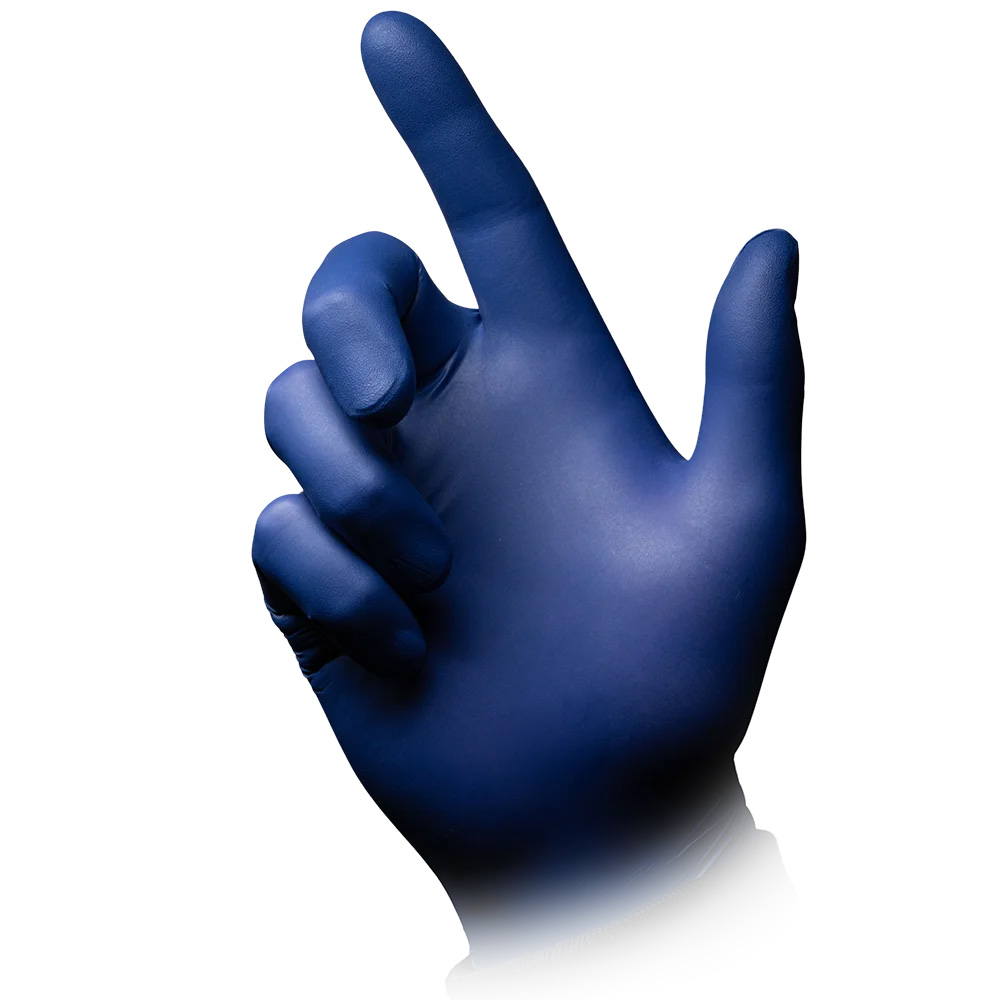 Nitrilhandschuhe, metallblau, blau, Größe L, puderfrei, Epiderm Protect by Med-Comfort Nitrilhandschuhe, metallblau, blau, Größe L, puderfrei, Epiderm Protect by Med-Comfort