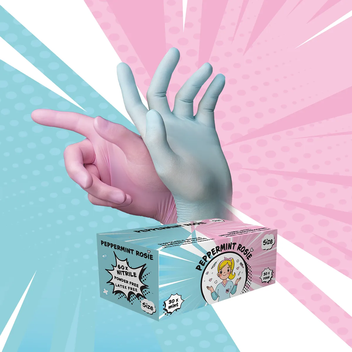 Farbige Nitrilhandschuhe