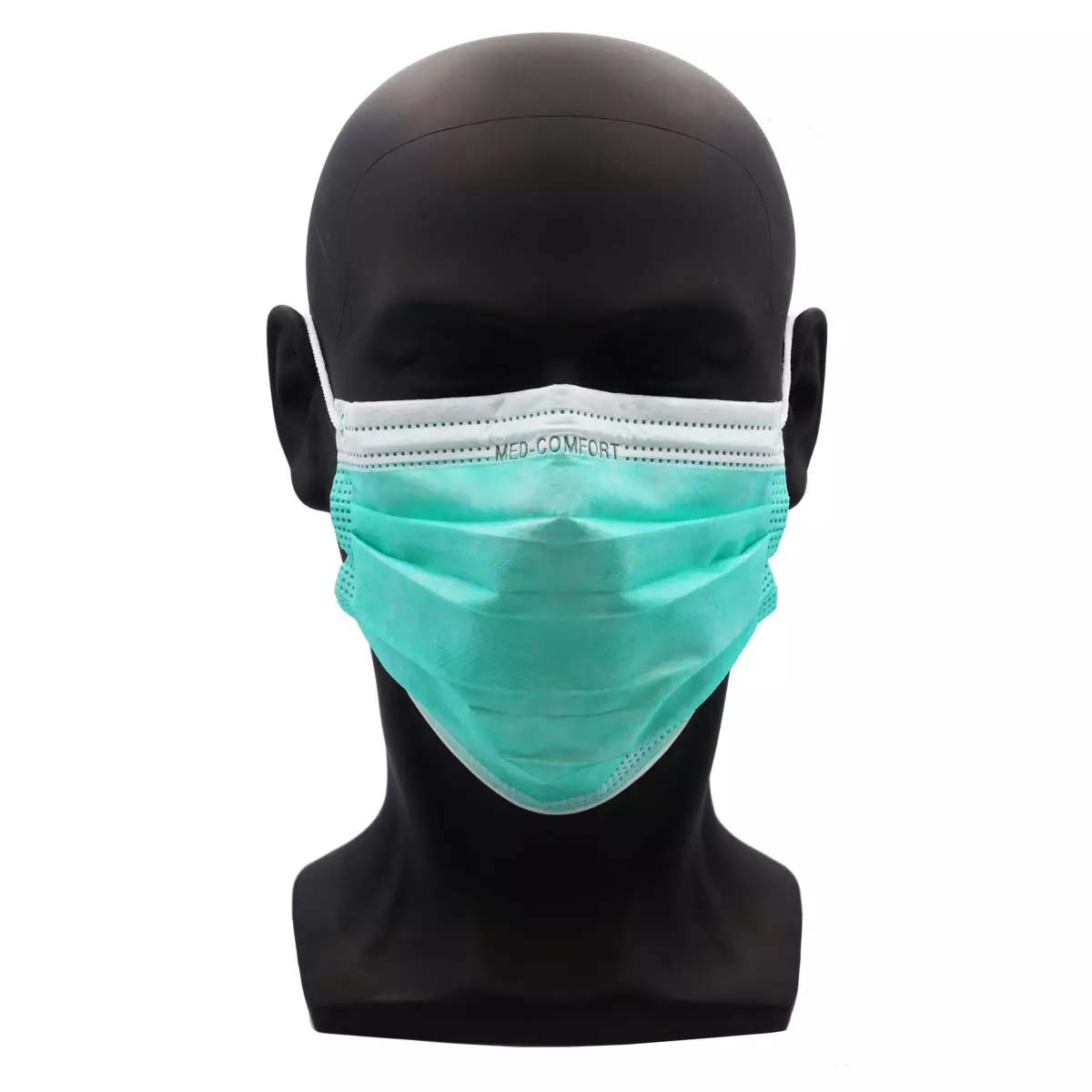 Farbige OP-Maske, grün, Typ IIR, 3-Lagig, latexfrei, 50 Stück, Einwegmaske, Medizinischer Mundschutz, MNS, Mund-Nasenschutz, Einmalmaske, Schutzmaske