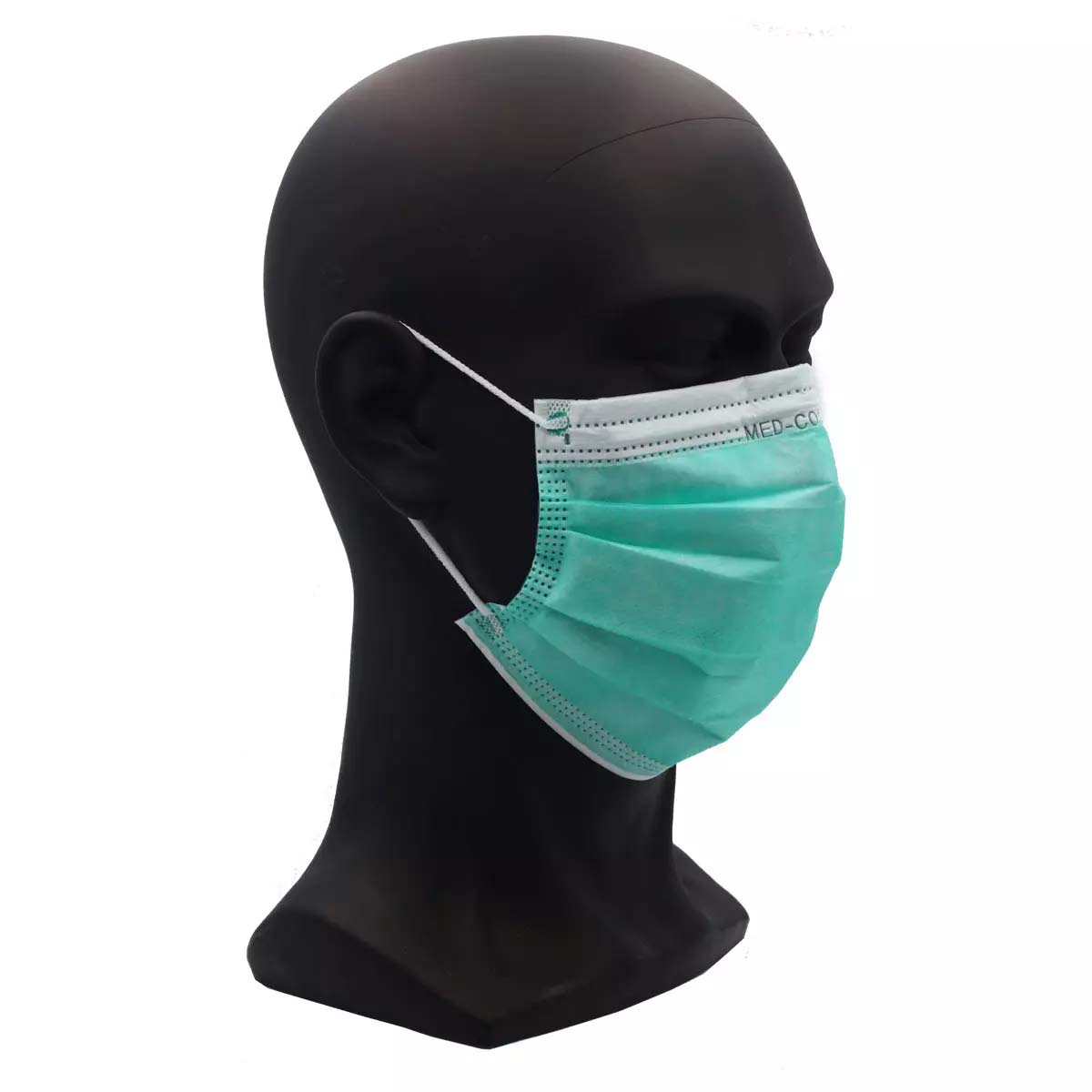 Farbige OP-Maske, grün, Typ IIR, 3-Lagig, latexfrei, 50 Stück, Einwegmaske, Medizinischer Mundschutz, MNS, Mund-Nasenschutz, Einmalmaske, Schutzmaske
