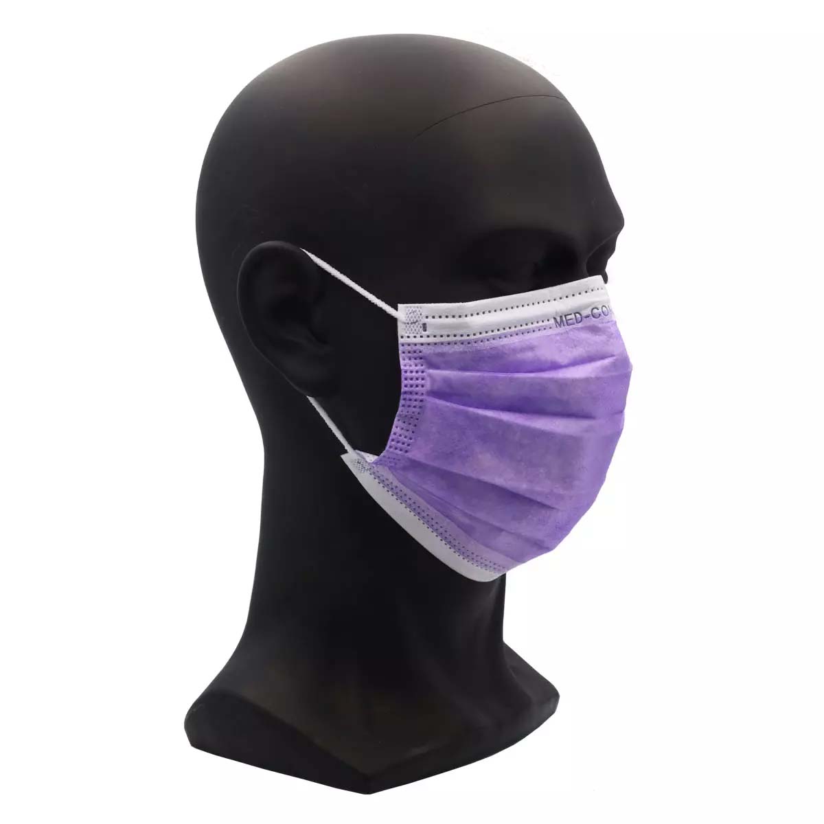Farbige OP-Maske, lila, Typ IIR, 3-Lagig, latexfrei, 50 Stück, Einwegmaske, Medizinischer Mundschutz, MNS, Mund-Nasenschutz, Einmalmaske, Schutzmaske