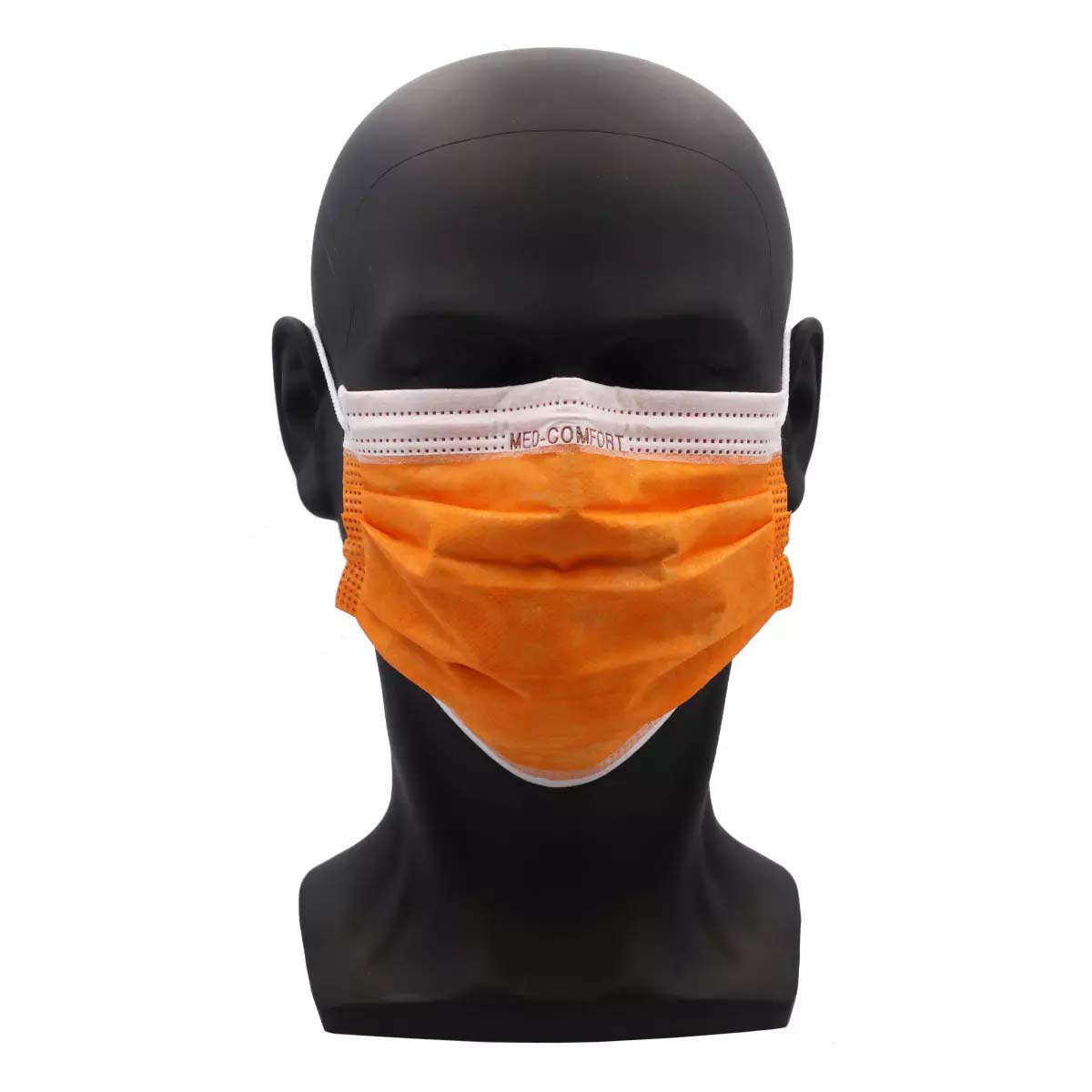 Farbige OP-Maske, orange, Typ IIR, 3-Lagig, latexfrei, 50 Stück, Einwegmaske, Medizinischer Mundschutz, MNS, Mund-Nasenschutz, Einmalmaske, Schutzmaske
