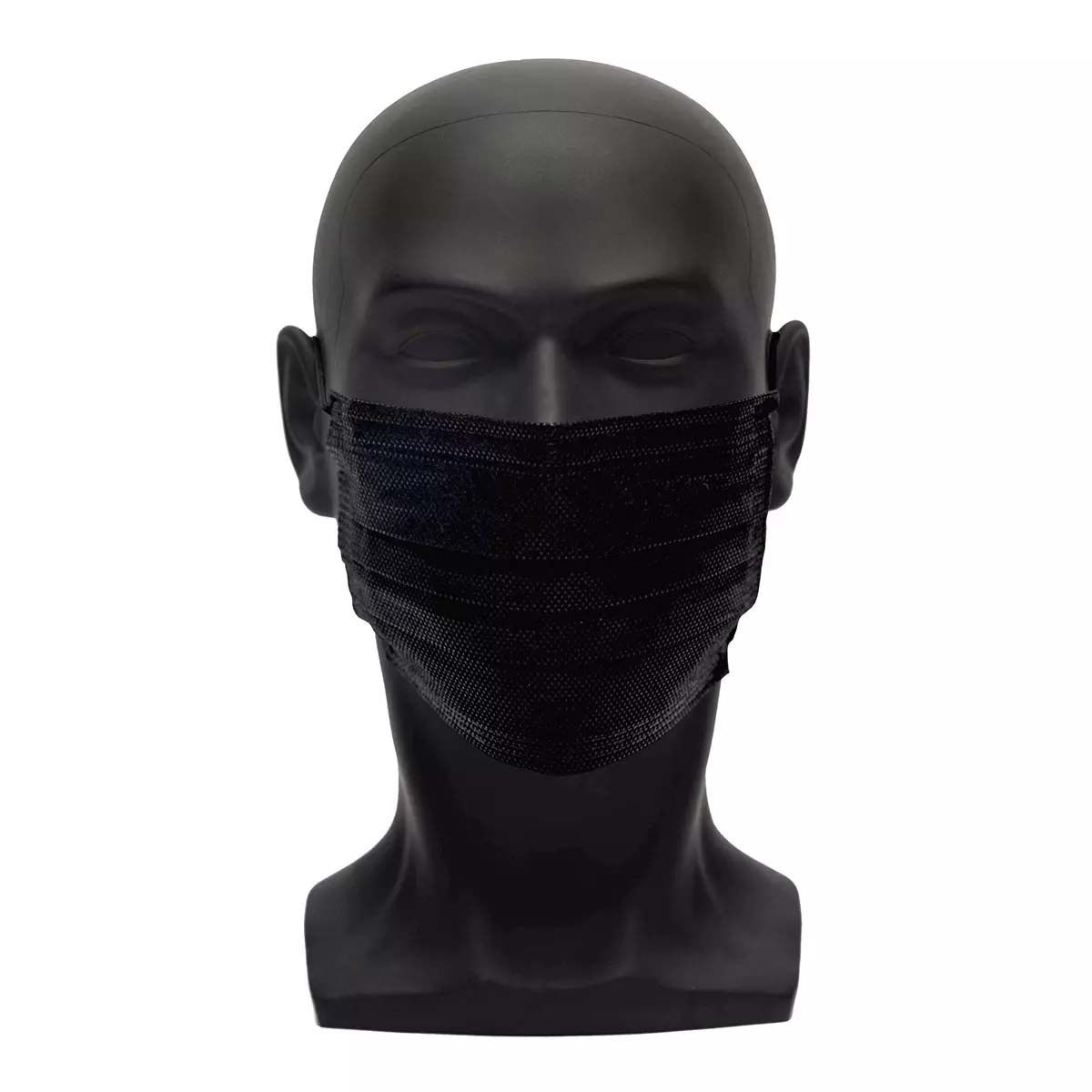 Farbige OP-Maske, schwarz, black, Typ IIR, 4-Lagig, latexfrei, 50 Stück, Einwegmaske, Medizinischer Mundschutz, MNS, Mund-Nasenschutz, Einmalmaske, Schutzmaske