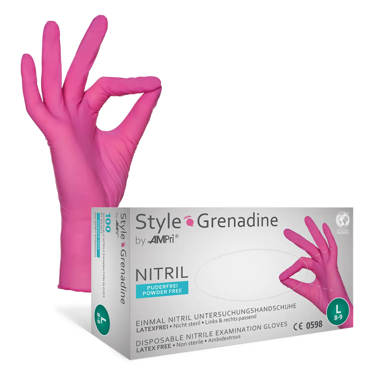 Einmalhandschuhe, Nitril Handschuhe, pink, puderfrei, 100 Stück, Größe XL, Pinkabella, Style by Med-Comfort Einmalhandschuhe, Nitril Handschuhe, pink, puderfrei, 100 Stück, Größe XL, Pinkabella, Style by Med-Comfort